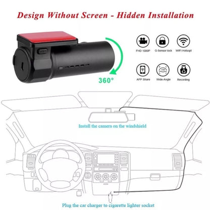 กล้องติดรถยนต์ขนาดเล็ก WiFi Monitor Full HD Dashcam เครื่องบันทึกวิดีโอกล้องวิดีโอการตรวจจับการเคลื่อนไหว รองรับการ์ด TF และ Android และ IOS, K602