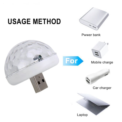 Universal PC รถ STAGE PARTY DJ USB ไฟ LED บรรยากาศ RGB สีสันตกแต่งโคมไฟขนาดเล็ก, Car Atmosphere Lights
