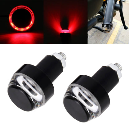 2 ชิ้นรถจักรยานยนต์ไฟเลี้ยวจับบาร์เสียบ S Trobe เครื่องหมายด้านข้าง End LED โคมไฟมือจับ, Turn Double Light, Red Light