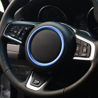 รถ Auto พวงมาลัยอลูมิเนียมแหวนฝาครอบสติกเกอร์ Trim ตกแต่งสำหรับ Jaguar, For Jaguar