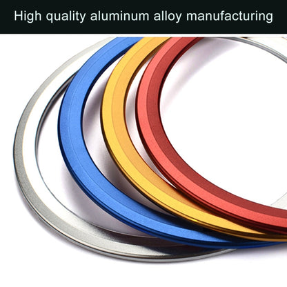 รถ Auto พวงมาลัยอลูมิเนียมแหวนฝาครอบสติกเกอร์ Trim ตกแต่งสำหรับ Jaguar, For Jaguar