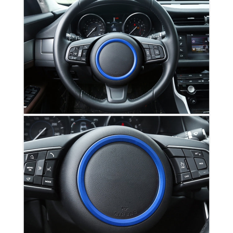 รถ Auto พวงมาลัยอลูมิเนียมแหวนฝาครอบสติกเกอร์ Trim ตกแต่งสำหรับ Jaguar, For Jaguar