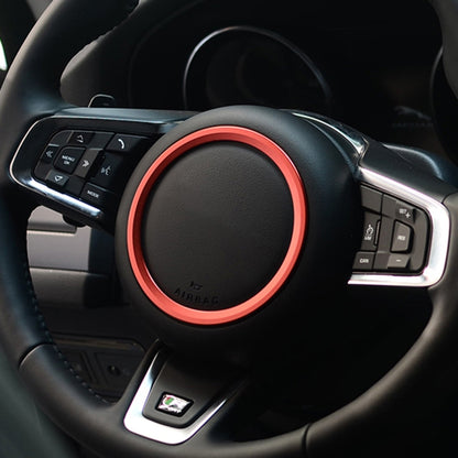 รถ Auto พวงมาลัยอลูมิเนียมแหวนฝาครอบสติกเกอร์ Trim ตกแต่งสำหรับ Jaguar, For Jaguar