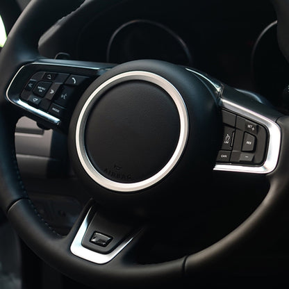 รถ Auto พวงมาลัยอลูมิเนียมแหวนฝาครอบสติกเกอร์ Trim ตกแต่งสำหรับ Jaguar, For Jaguar