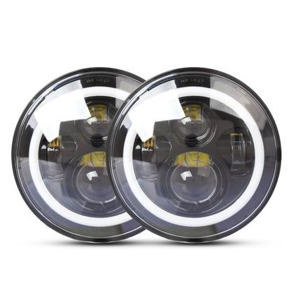 2 PCS 7 นิ้ว IP68 กันน้ำ 6500K 75W CREE LED ไฟหน้า Hi/Lo Beam ขับรถสำหรับ JEEP wrangler JK TJ LJ, 6500K 75W