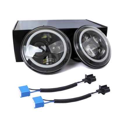 2 PCS 7 นิ้ว IP68 กันน้ำ 6500K 75W CREE LED ไฟหน้า Hi/Lo Beam ขับรถสำหรับ JEEP wrangler JK TJ LJ, 6500K 75W