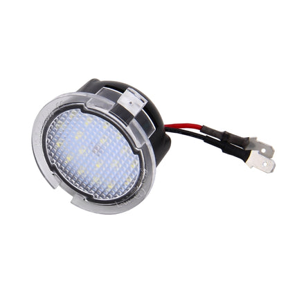2 ชิ้น DC 12 โวลต์ 2 วัตต์ 6000 พัน 120LM 18-LED ด้านหลังดูกระจก Puddle ไฟโคมไฟสำหรับ Ford 2013-2017 Explorer/2015-2017 Taurus/2015-2017 Edge/2015-2017 Mondeo, For Ford 2013-2017 Explorer