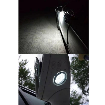 2 ชิ้น DC 12 โวลต์ 2 วัตต์ 6000 พัน 120LM 18-LED ด้านหลังดูกระจก Puddle ไฟโคมไฟสำหรับ Ford 2013-2017 Explorer/2015-2017 Taurus/2015-2017 Edge/2015-2017 Mondeo, For Ford 2013-2017 Explorer