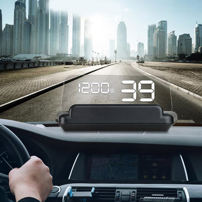 T900 รถ GPS HUD Virtual HD Reflection Board Head-up Display, ความเร็วและระยะทางในการขับขี่ / การแสดงเวลา, ความเร็วและแรงดันไฟฟ้าเกิน & สัญญาณเตือนแรงดันต่ำ, การขับขี่เมื่อยล้า, T900  Green + White, T900 Blue + White, T900  White