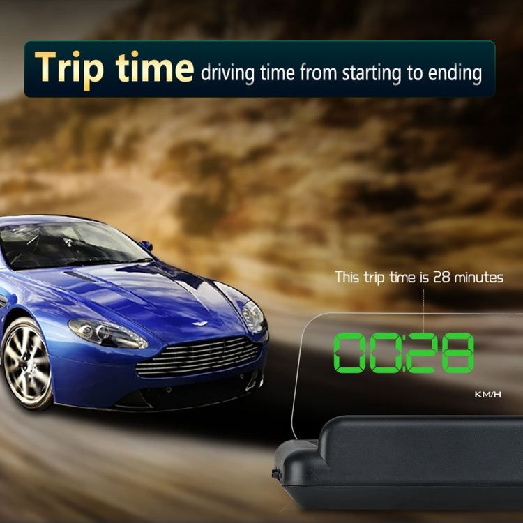 T900 รถ GPS HUD Virtual HD Reflection Board Head-up Display, ความเร็วและระยะทางในการขับขี่ / การแสดงเวลา, ความเร็วและแรงดันไฟฟ้าเกิน & สัญญาณเตือนแรงดันต่ำ, การขับขี่เมื่อยล้า, T900  Green + White, T900 Blue + White, T900  White