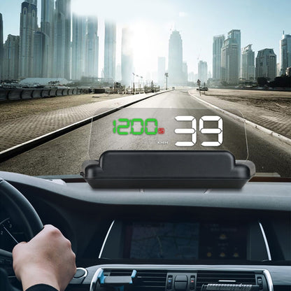 T900 รถ GPS HUD Virtual HD Reflection Board Head-up Display, ความเร็วและระยะทางในการขับขี่ / การแสดงเวลา, ความเร็วและแรงดันไฟฟ้าเกิน & สัญญาณเตือนแรงดันต่ำ, การขับขี่เมื่อยล้า, T900  Green + White, T900 Blue + White, T900  White