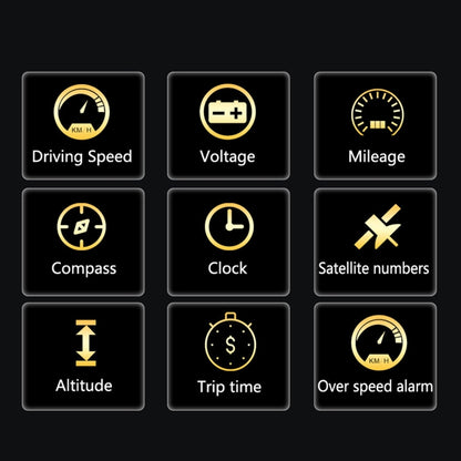 T900 รถ GPS HUD Virtual HD Reflection Board Head-up Display, ความเร็วและระยะทางในการขับขี่ / การแสดงเวลา, ความเร็วและแรงดันไฟฟ้าเกิน & สัญญาณเตือนแรงดันต่ำ, การขับขี่เมื่อยล้า, T900  Green + White, T900 Blue + White, T900  White