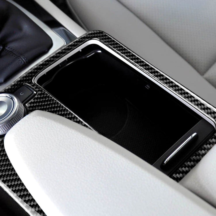 รถธงเยอรมันคาร์บอนไฟเบอร์ขวาเกียร์ตำแหน่งแผงสติกเกอร์ตกแต่งสำหรับMercedes-Benz W204 2007-2013 / W212 2010-2012, Right Drive Gear Position (German Flag)