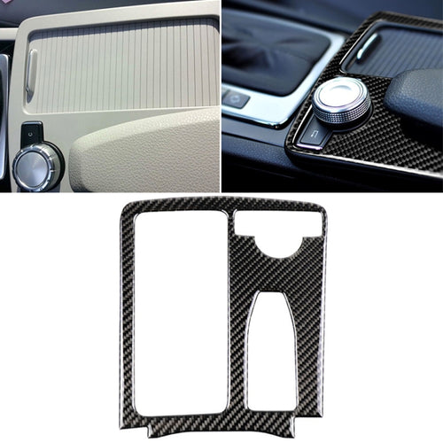 คาร์บอนไฟเบอร์รถยนต์เกียร์ขวาตำแหน่งแผงสติกเกอร์ตกแต่งสำหรับMercedes-Benz W204 2007-2013 / W212 2010-2012, Right Drive Gear Position (W212)
