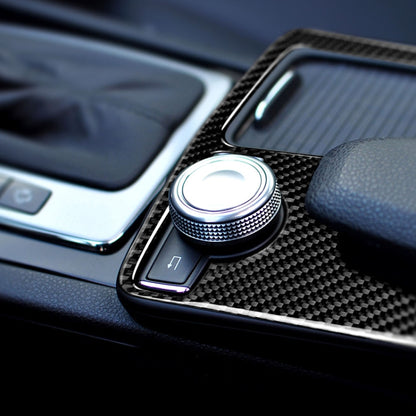 คาร์บอนไฟเบอร์รถยนต์เกียร์ขวาตำแหน่งแผงสติกเกอร์ตกแต่งสำหรับMercedes-Benz W204 2007-2013 / W212 2010-2012, Right Drive Gear Position (W212)