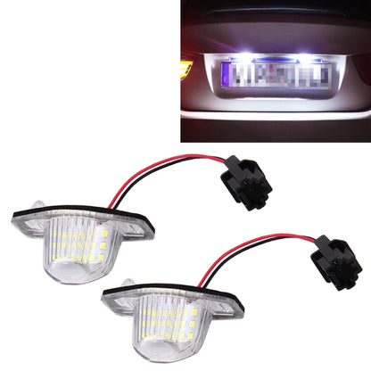 2 ชิ้น DC 12 โวลต์ 2 วัตต์ 120LM 6000 พัน LED ป้ายทะเบียนแสง 18-SMD 3528 หลอดไฟโคมไฟสำหรับฮอนด้าแจ๊ส (FIT) 02-17, Odyssay 08-17, สตรีม 01-05, CR-V 07-17, For Honda JAZZ(FIT)