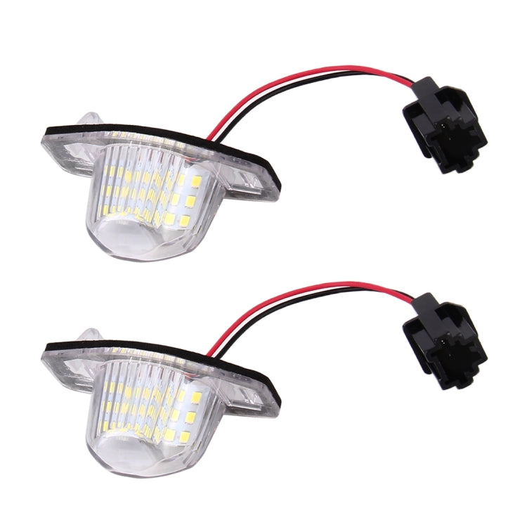 2 ชิ้น DC 12 โวลต์ 2 วัตต์ 120LM 6000 พัน LED ป้ายทะเบียนแสง 18-SMD 3528 หลอดไฟโคมไฟสำหรับฮอนด้าแจ๊ส (FIT) 02-17, Odyssay 08-17, สตรีม 01-05, CR-V 07-17, For Honda JAZZ(FIT)
