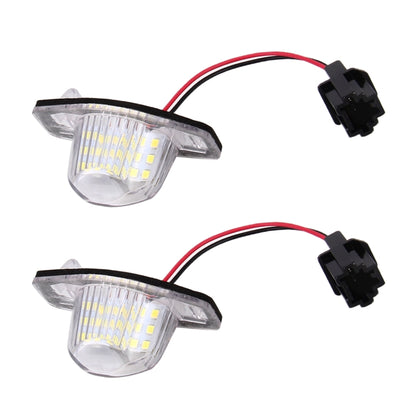 2 ชิ้น DC 12 โวลต์ 2 วัตต์ 120LM 6000 พัน LED ป้ายทะเบียนแสง 18-SMD 3528 หลอดไฟโคมไฟสำหรับฮอนด้าแจ๊ส (FIT) 02-17, Odyssay 08-17, สตรีม 01-05, CR-V 07-17, For Honda JAZZ(FIT)