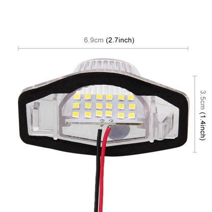 2 ชิ้น DC 12 โวลต์ 2 วัตต์ 120LM 6000 พัน LED ป้ายทะเบียนแสง 18-SMD 3528 หลอดไฟโคมไฟสำหรับฮอนด้าแจ๊ส (FIT) 02-17, Odyssay 08-17, สตรีม 01-05, CR-V 07-17, For Honda JAZZ(FIT)