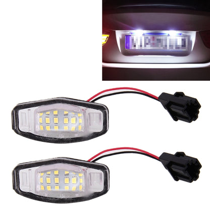 2 ชิ้น DC 12 โวลต์ 2 วัตต์ 120LM 6000 พัน LED ป้ายทะเบียนแสง 18-SMD หลอดไฟโคมไฟสำหรับฮอนด้าซีวิค VII4 / 5D 01-05, VIII 06-17, เมือง 4D 03-09, Lengend 99-04, For Honda Civic