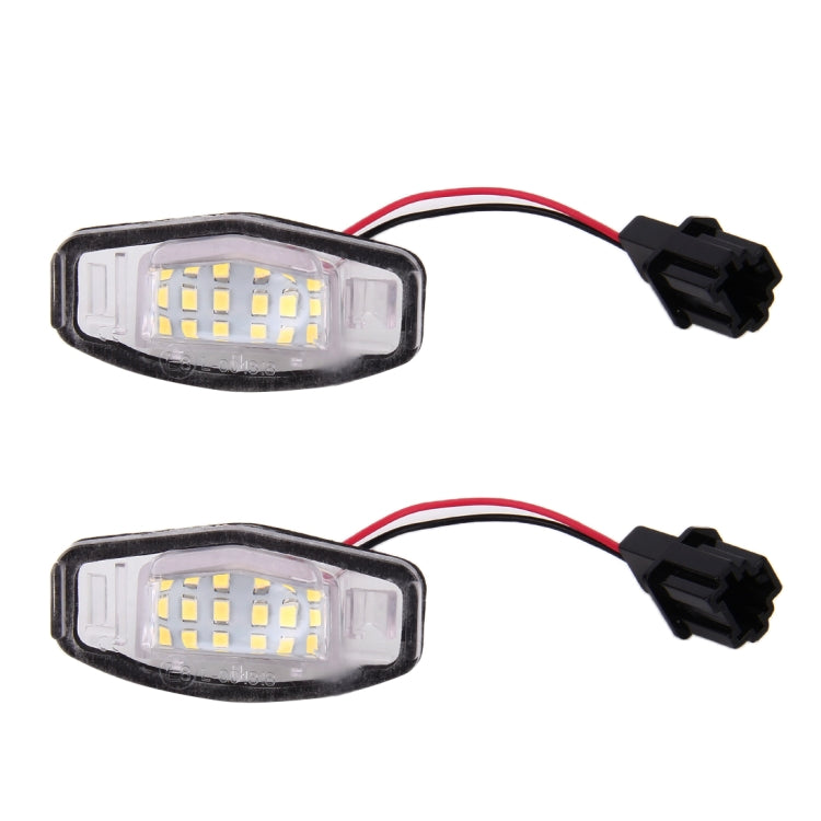 2 ชิ้น DC 12 โวลต์ 2 วัตต์ 120LM 6000 พัน LED ป้ายทะเบียนแสง 18-SMD หลอดไฟโคมไฟสำหรับฮอนด้าซีวิค VII4 / 5D 01-05, VIII 06-17, เมือง 4D 03-09, Lengend 99-04, For Honda Civic
