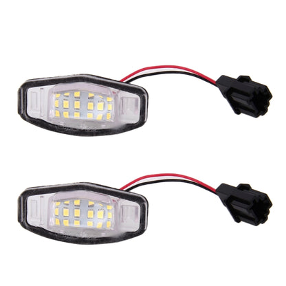 2 ชิ้น DC 12 โวลต์ 2 วัตต์ 120LM 6000 พัน LED ป้ายทะเบียนแสง 18-SMD หลอดไฟโคมไฟสำหรับฮอนด้าซีวิค VII4 / 5D 01-05, VIII 06-17, เมือง 4D 03-09, Lengend 99-04, For Honda Civic