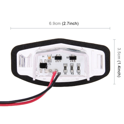 2 ชิ้น DC 12 โวลต์ 2 วัตต์ 120LM 6000 พัน LED ป้ายทะเบียนแสง 18-SMD หลอดไฟโคมไฟสำหรับฮอนด้าซีวิค VII4 / 5D 01-05, VIII 06-17, เมือง 4D 03-09, Lengend 99-04, For Honda Civic