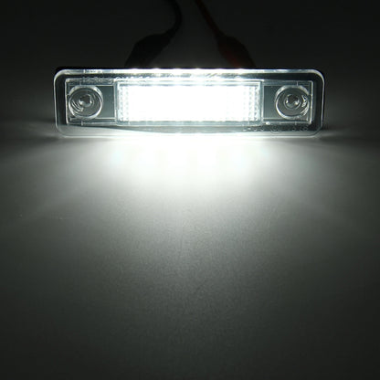 2 ชิ้น DC 12 โวลต์ 2 วัตต์ 120LM 6000 พัน LED ป้ายทะเบียนแสง 18-SMD หลอดไฟโคมไฟสำหรับ Astra F 91-98, G Estate (F69) 98-05, Opel Corsa B 93-00, Omega A 86-94, For Astra/Opel Corsa