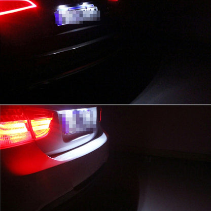 2 ชิ้น DC 12 โวลต์ 2 วัตต์ 120LM 6000 พัน LED ป้ายทะเบียนแสง 18-SMD หลอดไฟโคมไฟสำหรับ Astra F 91-98, G Estate (F69) 98-05, Opel Corsa B 93-00, Omega A 86-94, For Astra/Opel Corsa