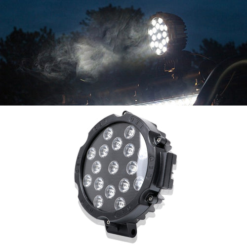 2 ชิ้น 51 วัตต์ 3500LM 6500 พันแสงสีขาว 17 LED รถกันน้ำเรือทะเลทำงานไฟสปอตไลท์หลอดไฟ LED, 30 องศาปรับได้, DC 10-30 โวลต์, 51W, Spot Light+51W