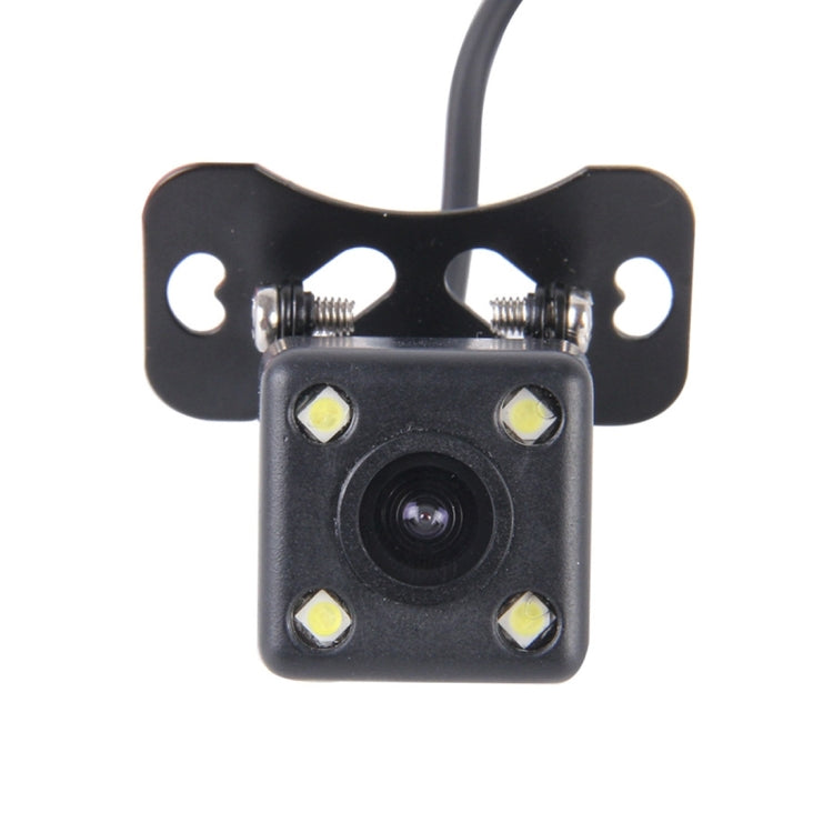 720 × 540 พิกเซลที่มีประสิทธิภาพ PAL 50HZ / NTSC 60HZ CMOS II กล้องมองหลังรถยนต์แบบกันน้ำอเนกประสงค์พร้อมหลอดไฟ LED 4 ดวง, DC 12V, ความยาวสายไฟ: 4 ม., 4 LED Lamp