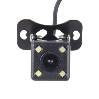 720 × 540 พิกเซลที่มีประสิทธิภาพ PAL 50HZ / NTSC 60HZ CMOS II กล้องมองหลังรถยนต์แบบกันน้ำอเนกประสงค์พร้อมหลอดไฟ LED 4 ดวง, DC 12V, ความยาวสายไฟ: 4 ม., 4 LED Lamp