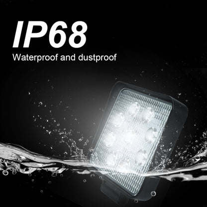 6.7W แสงสีขาวรูปสี่เหลี่ยมกันน้ำ รถ เรือ Marine ไฟทำงานสปอตไลท์หลอดไฟ LED, DC 9-30V, 27W