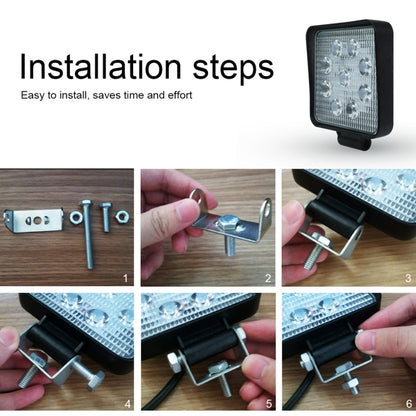 6.7W แสงสีขาวรูปสี่เหลี่ยมกันน้ำ รถ เรือ Marine ไฟทำงานสปอตไลท์หลอดไฟ LED, DC 9-30V, 27W