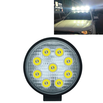 6.7W แสงสีขาวทรงกลมรถกันน้ำเรือ Marine ไฟทำงาน Spotlight หลอดไฟ LED, DC 9-30V, 27W
