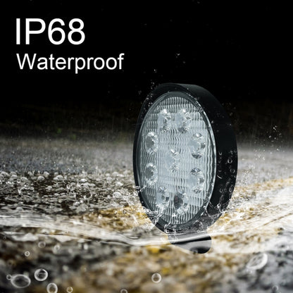 6.7W แสงสีขาวทรงกลมรถกันน้ำเรือ Marine ไฟทำงาน Spotlight หลอดไฟ LED, DC 9-30V, 27W