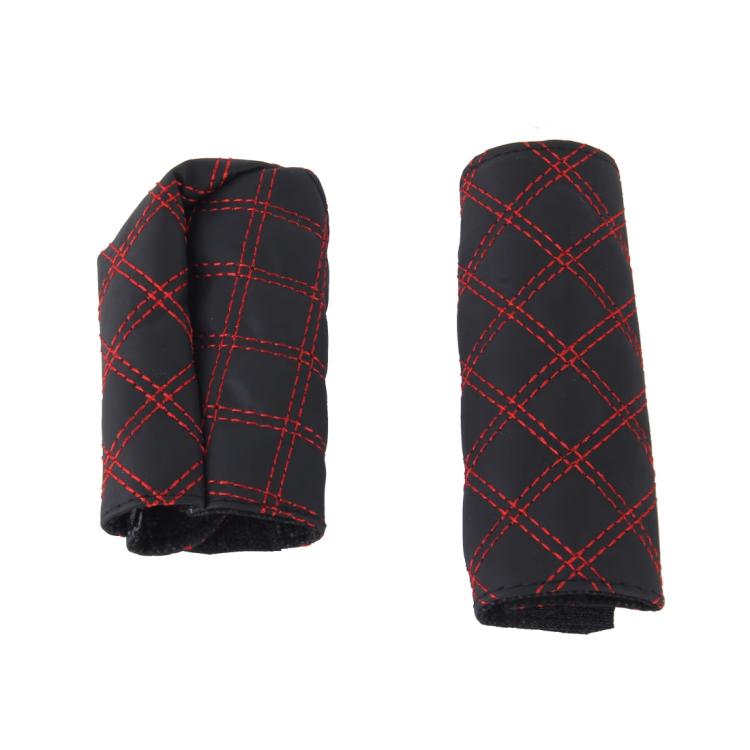 2 ชิ้นรถเบรคมือ Shift Knob เกียร์เบาะชุดอุปกรณ์เสริมตกแต่งภายใน Pad, 2 PCS  Red, 2 PCS Red  White