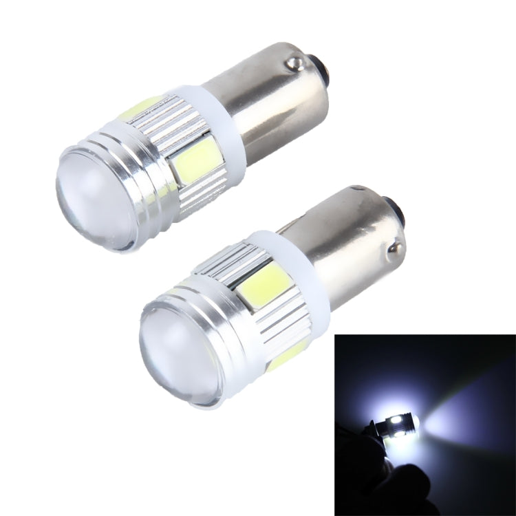 2 ชิ้น BA9S 3W 250 LM 5500K โคมไฟล้างรถพร้อมหลอดไฟ LED SMD-5630 6 ดวง, DC 12V, 3W 250 LM 5500K