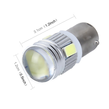 2 ชิ้น BA9S 3W 250 LM 5500K โคมไฟล้างรถพร้อมหลอดไฟ LED SMD-5630 6 ดวง, DC 12V, 3W 250 LM 5500K