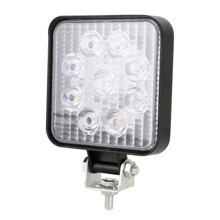 DC 10-30V 27W 2500LM 6000K รถยนต์กันน้ำรถเรือ Marine ไฟทำงานภายนอกไฟฉุกเฉิน 60 องศาปรับน้ำท่วมไฟ LED หลอดไฟรถยนต์พร้อมไฟ LED เวเฟอร์เข้มข้น 9 ดวง, Flood Light+27W