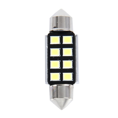 2 ชิ้น 3 วัตต์ 200 LM 6000K 36 มิลลิเมตร 8 ไฟ LED SMD-2835 Bicuspid พอร์ตถอดรหัสรถโดมโคมไฟ LED ไฟอ่านหนังสือ, DC 12 โวลต์, 36MM