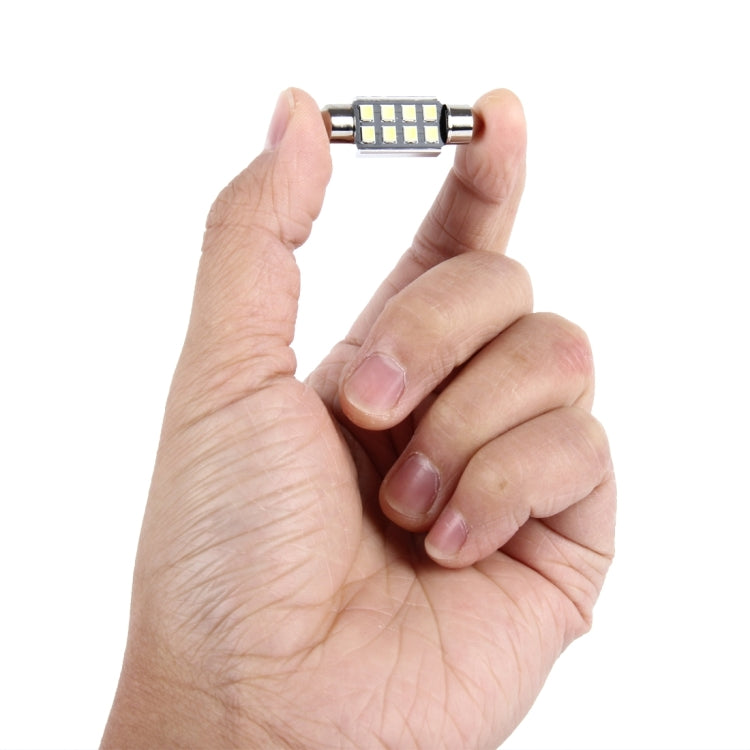 2 ชิ้น 3 วัตต์ 200 LM 6000K 36 มิลลิเมตร 8 ไฟ LED SMD-2835 Bicuspid พอร์ตถอดรหัสรถโดมโคมไฟ LED ไฟอ่านหนังสือ, DC 12 โวลต์, 36MM