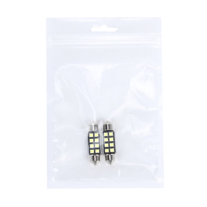 2 ชิ้น 3 วัตต์ 200 LM 6000K 36 มิลลิเมตร 8 ไฟ LED SMD-2835 Bicuspid พอร์ตถอดรหัสรถโดมโคมไฟ LED ไฟอ่านหนังสือ, DC 12 โวลต์, 36MM