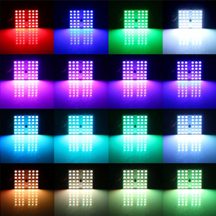 2 ชิ้น 18 วัตต์แฟลชอัตโนมัติ Strobe Fade Smooth รีโมทคอนโทรลสีสัน LED โคมไฟตกแต่งหลังคาพร้อม LED 36 SMD-5050, DC 12V, 36 SMD-5050 LEDs
