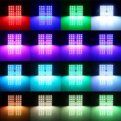 2 ชิ้น 18 วัตต์แฟลชอัตโนมัติ Strobe Fade Smooth รีโมทคอนโทรลสีสัน LED โคมไฟตกแต่งหลังคาพร้อม LED 36 SMD-5050, DC 12V, 36 SMD-5050 LEDs
