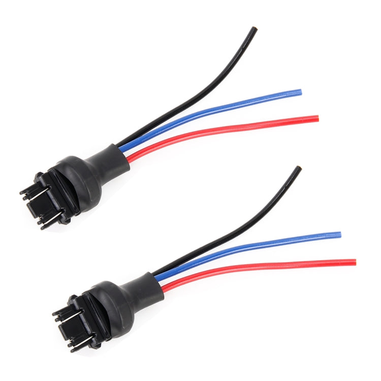 1 คู่ T25/3157 ฐานผู้ถือหลอดไฟซ็อกเก็ตชายพร้อมสายไฟ, T25 / 3157