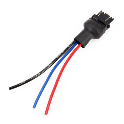 1 คู่ T25/3157 ฐานผู้ถือหลอดไฟซ็อกเก็ตชายพร้อมสายไฟ, T25 / 3157
