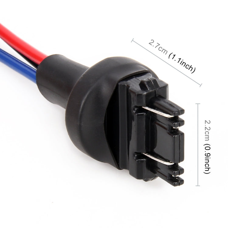 1 คู่ T25/3157 ฐานผู้ถือหลอดไฟซ็อกเก็ตชายพร้อมสายไฟ, T25 / 3157