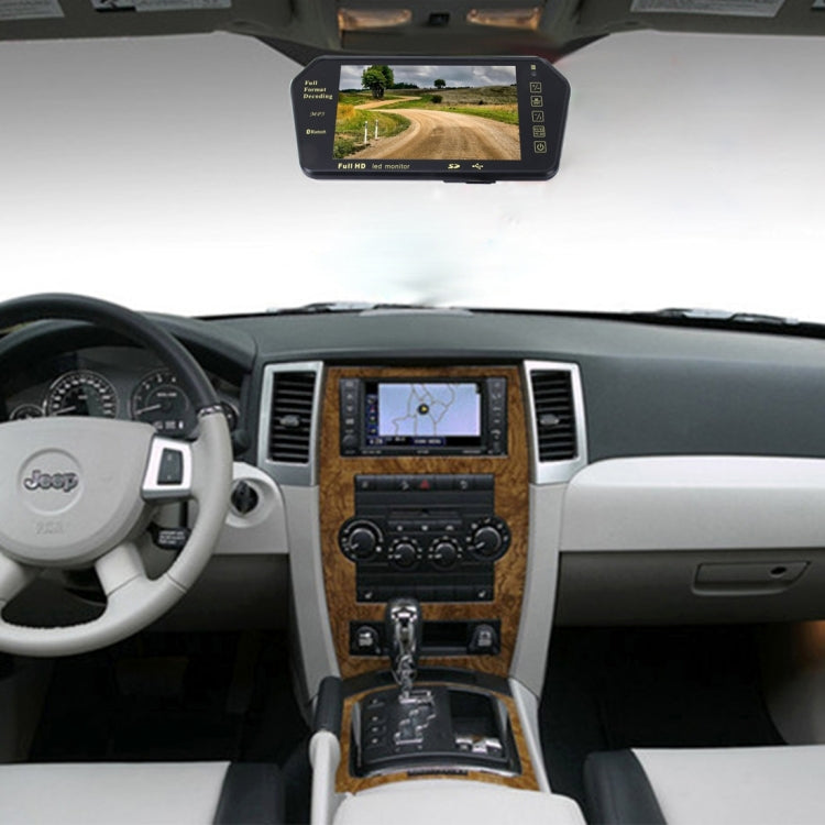 7 นิ้ว 480*234 มุมมองด้านหลังสี TFT-LCD Car Monitor พร้อม Bluetooth MP5 Player, รองรับฟังก์ชั่นหน้าจออัตโนมัติแบบย้อนกลับ, 7 inch 480*234