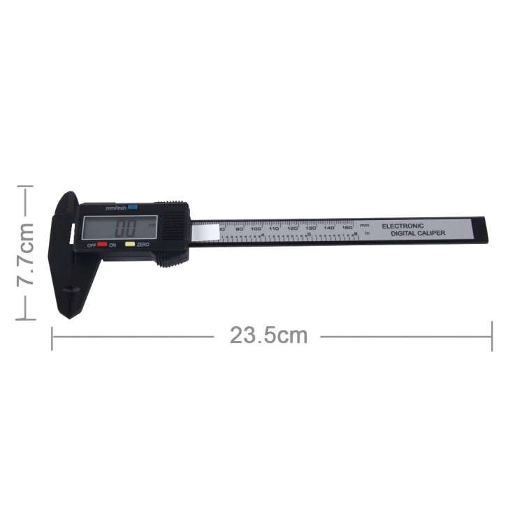 เวอร์เนียร์คาลิเปอร์/ไมโครมิเตอร์แบบดิจิตอล LCD ช่วงการวัด: 150 มม. (6 นิ้ว)